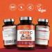 High Strength Vitamin C 1300mg and Zinc 40mg - 120 Vegan Capsules - Made in UK - Immune System Support - Buy Online on GoSupps.com