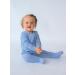 DreamBuy Ribbed Cotton Baby Sleepsuits 3-6 Months | Zip Up, Footed/Footless | Unisex Newborn Clothes in Powder Blue - Buy Online on GoSupps.com
