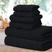 Belizzi Home Ultra Soft 6 Pack Cotton Towel Set - Ideal for Everyday Use - Black - Buy Online on GoSupps.com