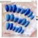 Blue Sequin Press On Nails Medium for Women - Full Cover Tips for Salon Perfect Manicure - Buy Online on GoSupps.com