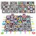 Teytoy Double High Contrast Floor Mirror & Play Mat - Black & White Crinkle Toys with Teether for Baby Tummy Time - Pack of 4 Patterns - Ideal Gift for Boys and Girls - Buy Online on GoSupps.com