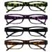 The Reading Glasses Company Green Purple Black Brown Readers Value 4 Pack Women Men UVR4PK009MIX +3.50