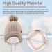 XIAOHAWANG Winter Baby Hat with Velvet Lining and Pompom | Toddler Kids Beanie for Girls and Boys 6-18 Months - Beige - Buy Online on GoSupps.com