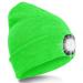 SPGOOD LED beanie illuminated hat with light gifts for men winter warm Led hat lamp running hat for fishing joggers camping running fluorescent green
