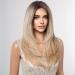 HAIRCUBE Long Blonde Synthetic Lace Wig for Women with Dark Roots - Buy Online on GoSupps.com