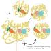 1 Pack Happy Easter Cake Topper Glitter Carrot Colorful Eggs Easter Cake Pick for Bunny Easter Theme Party Baby Shower Kids Birthday Cake Decoration Party Supplies Gold 14-gold - Buy Online on GoSupps.com