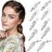 OIIKI 20 PCS Metal Goth Hair Clips with Pendant  Star Hair Clips  Heart Hair Barrettes  Butterfly Snap Hair Clips  Silver Hairpins  Punk Hair Jewelry Accessories for Women  Girls
