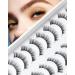 Natural Lashes Wispy Eyelashes Natural Look False Lashes Mink False Eyelashes Volume Lashes Thin Band Eyelashes 10 Pairs D-M02 D-M02 (12mm)