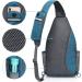 G4Free Navy Blue Breast Pocket Shoulder Sling Backpack - Lightweight Hiking & Cycling Bag for Men & Women - Buy Online on GoSupps.com
