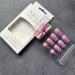 Square Purple Gradient Butterfly Design Fake Nails - Medium Press-on Nails with Nail Glue for Women - Buy Online on GoSupps.com