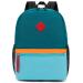 HawLander Little Kids Backpack for Boys Toddler School Bag Fits 3 to 6 years old, 15 inch, Blue Green D Green Blue Small
