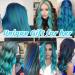 12 Pcs Dark Blue/Turquoise Clip in Hair Extensions 22 Inch - Colorful Highlights for Kids, Women - Heat-Resistant Synthetic Hair for Party Decor - Buy Online on GoSupps.com