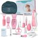BABELA  Baby Healthcare and Grooming Kit  24 in 1  Baby Electric Nail Trimmer Set  Nursery Baby Care Kit  Hairbrush  Baby Comb  Nail Clipper  in Pink and Blue  Best Baby (Pink)