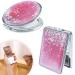 Aswewamt 2 Pcs Creative Quicksand Makeup Mirror Double-Sided Portable Compact Pocket Mirror Portable Travel Makeup Mirror with Glitter Quicksand Folding Small Purse Mirror for Women Girls