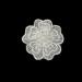 10pcs White Embroidery Flowers Sew On Patch, Organza lace Applique for Badge Wedding Bridal Dress DIY Headpieces Embellishment (3-Layers White,65MM Wide)