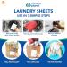10pk Laundry Detergent Sheets | Fresh Linen Scent | Eco-Friendly | 20 Loads | Travel-Friendly | Unscented Option | 10 Count Pack - Buy Online on GoSupps.com
