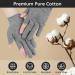 Segbeauty Cotton Gloves - 12 Pairs for Neurodermatitis | Thin Touchscreen Gloves for Women | Gray Exposed Fingers for Dry Hand Repair - Buy Online on GoSupps.com