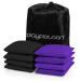 Play Platoon Premium Weather Resistant Duckcloth Cornhole Bags - Set of 8 Bean Bags for Corn Hole Game - Regulation Size & Weight Purple & Black