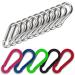 C.P.Sports 10x carabiner hook 80mm x 8mm |Steel galvanized resilient up to 250kg |Robust carabiner hooks for sports camping outdoor hobby leisure or keychain |10 pack silver