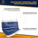 Charlemain 50x Medical Face Masks - EN 14683 Type IIR BFE 99.9% 3-Layer Latex-Free Navy Blue Made in Germany - One-Way Mouth-Nose Protection - Buy Online on GoSupps.com