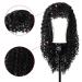 24 Inch Deep Curly Wig for Black Women with Bangs - High Density Synthetic Full Wig in Natural Black Color - Layered Afro Style - Pack of 1 (1B) - Buy Online on GoSupps.com