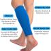 360 RELIEF Compression Calf Sleeves for Fitness Sports | Shin Splints Muscle Cramps Relief | Running Jogging Marathon Hiking | Large Blue - 1 Pair with Mesh Laundry Bag - Buy Online on GoSupps.com