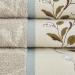 Madison Park Serene 100% Cotton Floral Embroidered Bath Towel Set - Luxurious Jacquard Design, Soft & Absorbent - Blue Cream, Multi-Sizes - Buy Online on GoSupps.com