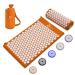 Acupressure mat & acupressure pillow for massage & pain relief acupressure set for relaxation stimulation and meditation acupressure mat (orange)