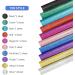 SGHUO 12 Pcs Glitter HTV Heat Transfer Vinyl Set - 12in x 10in Iron on Vinyl in 10 Assorted Colors with Teflon Sheet for T-Shirts - Buy Online on GoSupps.com