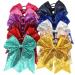 Xansema 6.5 Sequins Hair Bow Elastic Hair Tie Ribbon Cheer Bow Ponytail Holder (Blue) - Women, Girls, Kids, Teens - Buy Online on GoSupps.com