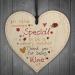 RED OCEAN Special Nursery Teacher Leaving Nursery Wooden Heart Plaque Preschool Thank You Leaving Gift