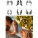 Tattoonova 6 Sheets Temporary Tattoo Adults Women Wing Party Favors Angel Body Face Sleeve Fake Tattoos TA 4