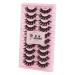 Shop Russian Strip Lashes - 10 Pairs D Curly Fluffy 15MM Wispy 3D Faux Mink Lashes - International Shipping Available - Buy Online on GoSupps.com