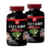 Anti gray hair supplement - GRAY HAIR REVERSE COMPLEX - Biotin Vitamin B-6 Stinging Nettle Root L-Tyrosine PABA Hair growth products Catalase Complex Saw Palmetto 2 Bottles 120 Capsules