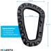 Holesto Plastic Carabiner Set - Tactical Black D-Shape Hooks for Outdoor - Durable ABS - 5-Pack - Buy Online on GoSupps.com