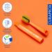 Curaprox CS 5460 Ortho Travel Refill | Duo-Pack Brush Heads for Travel Toothbrush - Orange - Buy Online on GoSupps.com
