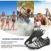Unisex Barefoot Water Sport Shoes - Quick-Dry Aqua Socks for Beach, Surf, Yoga - 8.5 Women/7.5 Men - Grey/Black - Buy Online on GoSupps.com