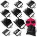 OVLUX Clipper Guards - 12 sets Professional Hair Clipper Combs, Guard Set Attachment Combs, Premium half Metal Guard Set for Clippers, BARBER COMB SET OF 12 GUIDE COMBS, LEFT & RIGHT EAR COMBS