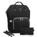 Pomelo Best Baby diaper backpack Stylish diaper bag Backpack with diaper pad multifunctional water -repellent large capacity backpack for on the go black