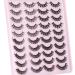 Ruairie False Eyelashes Natural Look Russian Strip Lashes D Curl Fluffy Wispy Faux Mink Lashes 20 Pairs 4 Styles Volume Curly Fake Eyelashes Pack A - 4 Styles Mixed