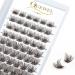 QUEWEL Colored Cluster Lashes Red C/D Curl Mix 8-16mm DIY False Eyelashes - Mega-BrownC-Mix8-16, 72 Count - Buy Online on GoSupps.com