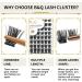 72 Clusters B&Q D Curl Individual Cluster Lashes | DIY Soft Fluffy Eyelash Extensions - D-16mm B 07 - Buy Online on GoSupps.com