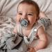 Kowlone Koala Bear Silicone Dummy Clip Set - Teething Pacifier Holder for Boys and Girls (Green Grey) - Buy Online on GoSupps.com