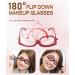 Stylish Women's Reading Glasses +3.00 | Flip Over Magnifying Makeup Eyeglasses for Enhanced Vision - Buy Online on GoSupps.com