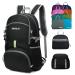 WEREWOLVES 35L Lightweight Hiking Backpack Ultralight Foldable Water Resistant Outdoor Sports Travel Daypack for Women Men (black 35L) 35L Black