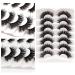 Veleasha 18MM Wispy Faux Mink Eyelashes - 7 Pairs Luxury Cat Eye Lashes (804) - Handmade Natural Look - Buy Online on GoSupps.com