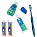 Kali Dreams 5 Piece Crest Toothbrush Toothpaste Travel kit Crest Toothpaste Crest Scope Mouthwash (Toothbrush Toothbrush Cap Mouthwash Toothpaste Travel Bag) - 2 Sets10 Piece Set Reach - 2 Sets