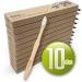 Bamboo Toothbrushes 10-Pack | Sustainable Wooden Toothbrush Set for Eco-Friendly Travel - Buy Online on GoSupps.com