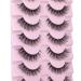 JIMIRE 3D Fluffy False Eyelashes 7 Pairs - Demi-wispies Natural Look Cat Eye Faux Mink Lashes 15MM D Curl Wispy Fluttery Eyelashes with Clear Band - Buy Online on GoSupps.com