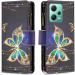VQWQ Mobile Phone Case for Xiaomi Redmi Note 12 5G & Poco X5 - Protective Leather Pocket with Lanyard & Zipper - Butterfly 3 Folding Cover - Buy Online on GoSupps.com